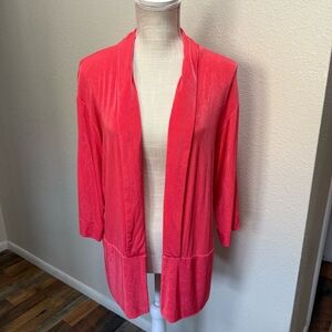 Affinity For Knits - Coral Open Front Cardigan - Size Medium